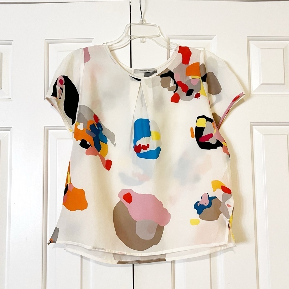 Objects Without Meaning "Francie" Mike Mills Print. 100% Japanese Cupro Top. - Picture 4 of 16